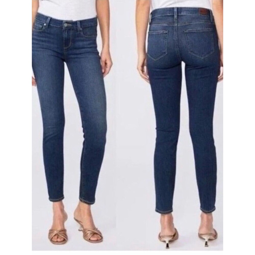 PAIGE Dark Blue Jimmy Jimmy Skinny Jeans - Picture 1 of 5